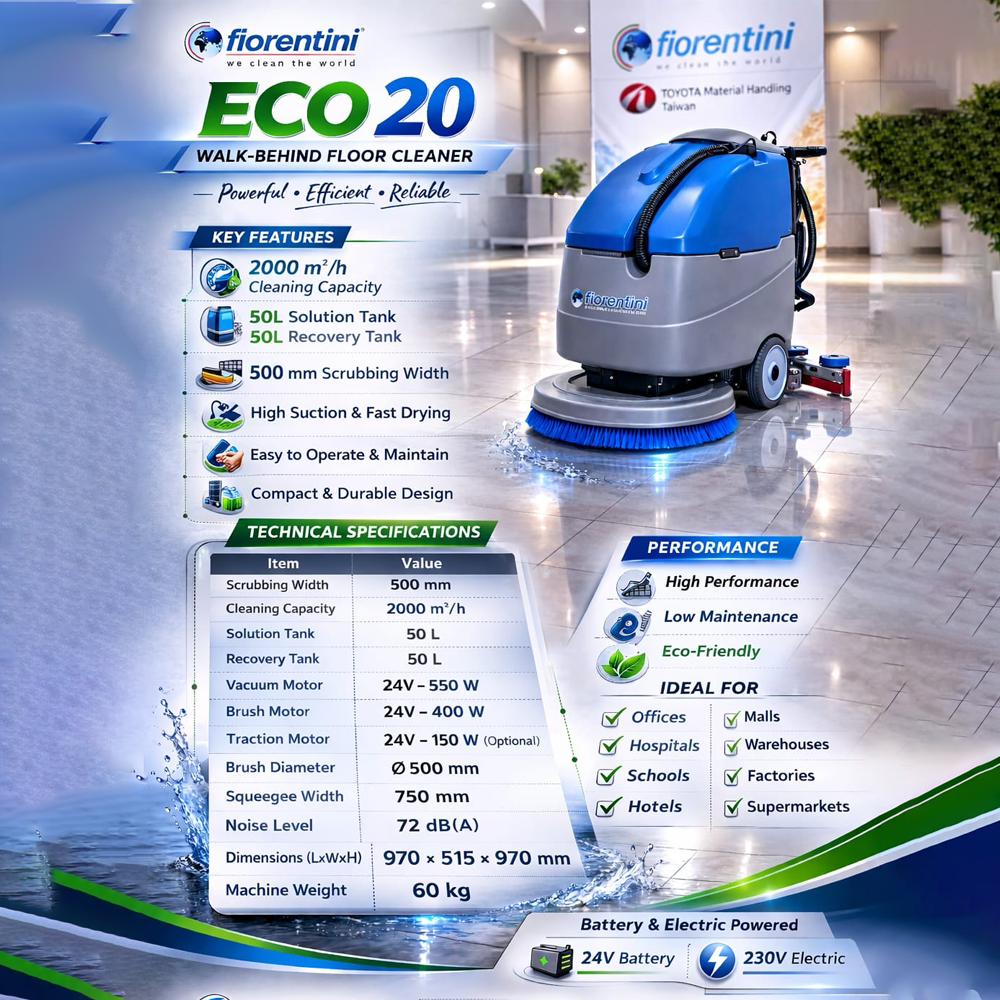 Fiorentini Eco 20 Walk-Behind Floor Cleaner